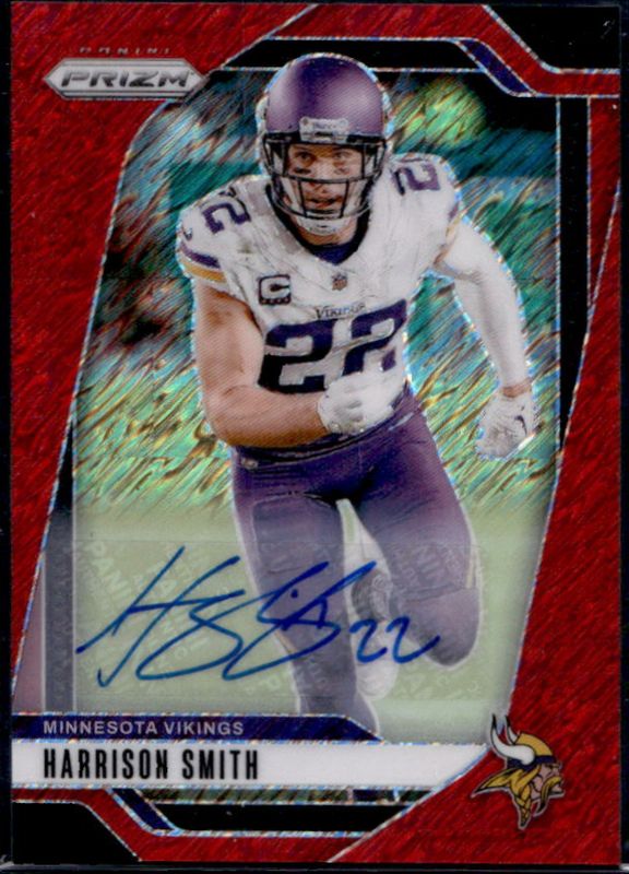 Harrison Smith 2024 Prizm #190 Base Autographs - Red Shimmer /35 RAW
