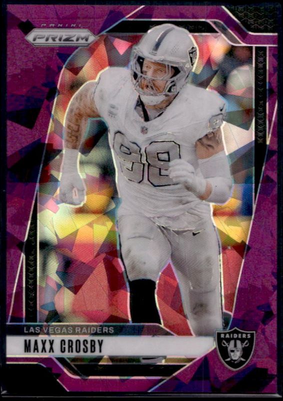 Maxx Crosby 2024 Prizm #152 Purple Ice /225 RAW