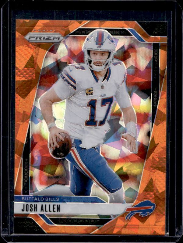 Josh Allen 2024 Prizm #28 Orange Ice RAW