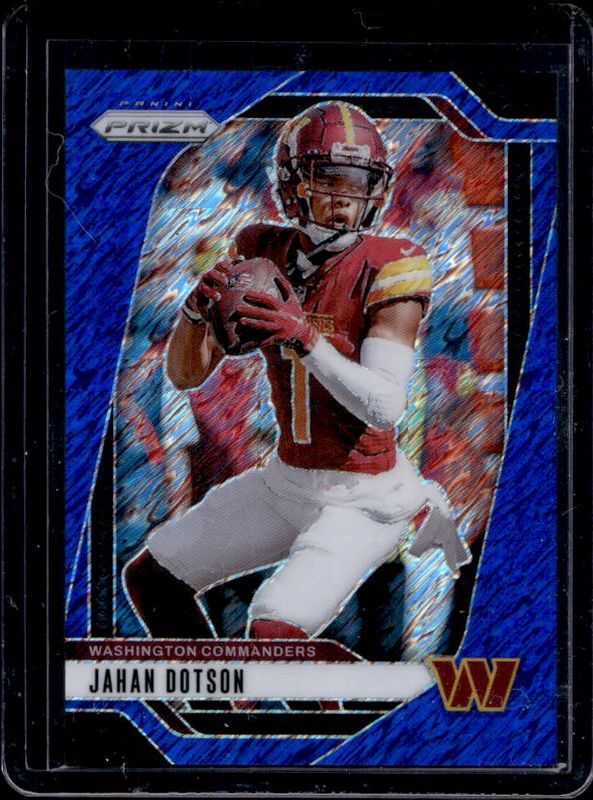 Jahan Dotson 2024 Prizm #290 Blue Shimmer /25 RAW