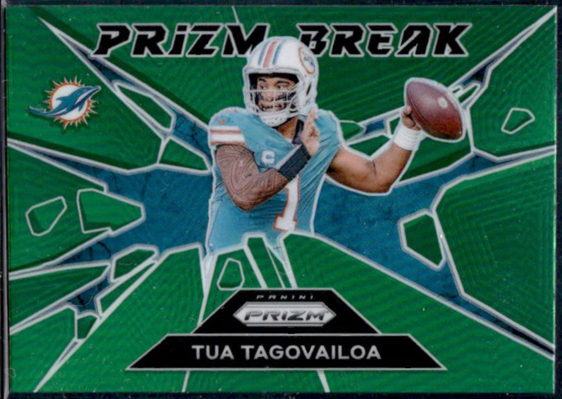 Tua Tagovailoa 2024 Prizm #10 Prizm Break - Green RAW