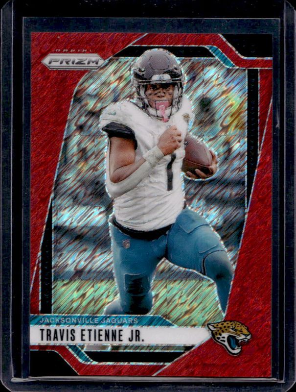 Travis Etienne Jr. 2024 Prizm #130 Red Shimmer /35 RAW