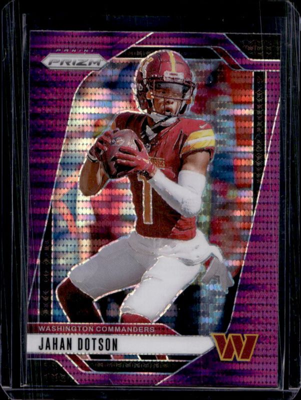 Jahan Dotson 2024 Prizm #290 Purple Pulsar RAW