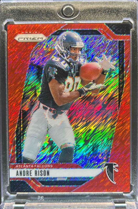 Andre Rison 2024 Prizm #16 Red Shimmer /35 RAW