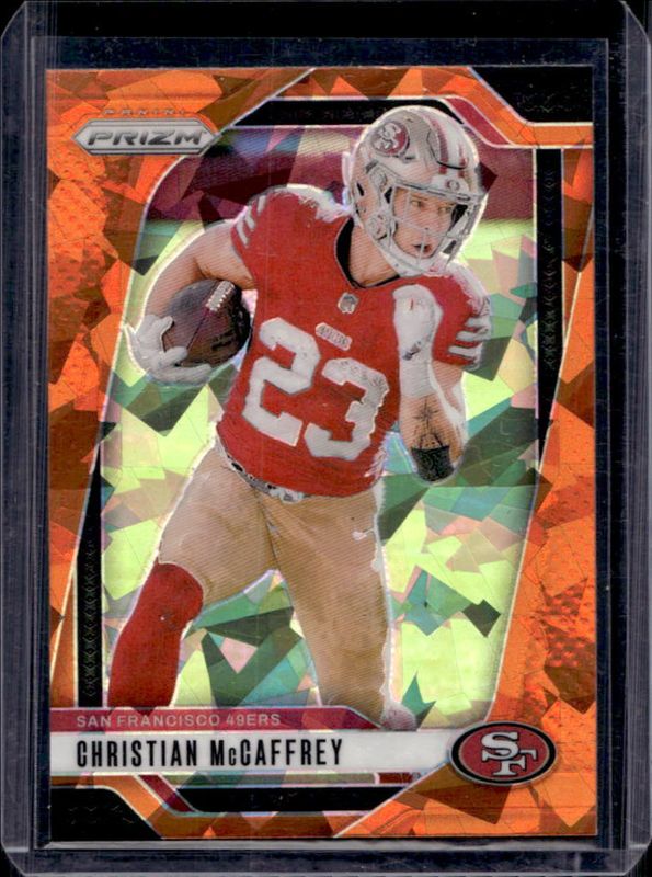 Christian McCaffrey 2024 Prizm #250 Orange Ice RAW