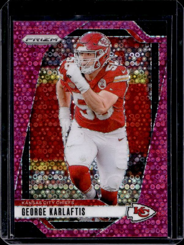 George Karlaftis 2024 Prizm #142 No Huddle Pink /25 RAW