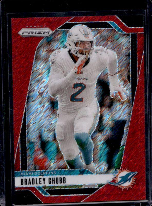 Bradley Chubb 2024 Prizm #181 Red Shimmer /35 RAW