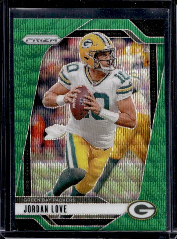 Jordan Love 2024 Prizm #101 Green Wave RAW