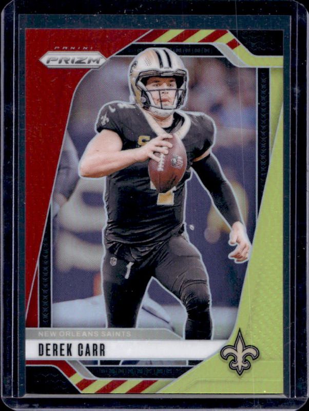 Derek Carr 2024 Prizm #203 Red & Yellow /44 RAW
