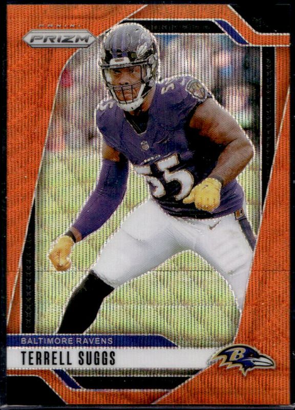 Terrell Suggs 2024 Prizm #26 Orange Wave /60 RAW