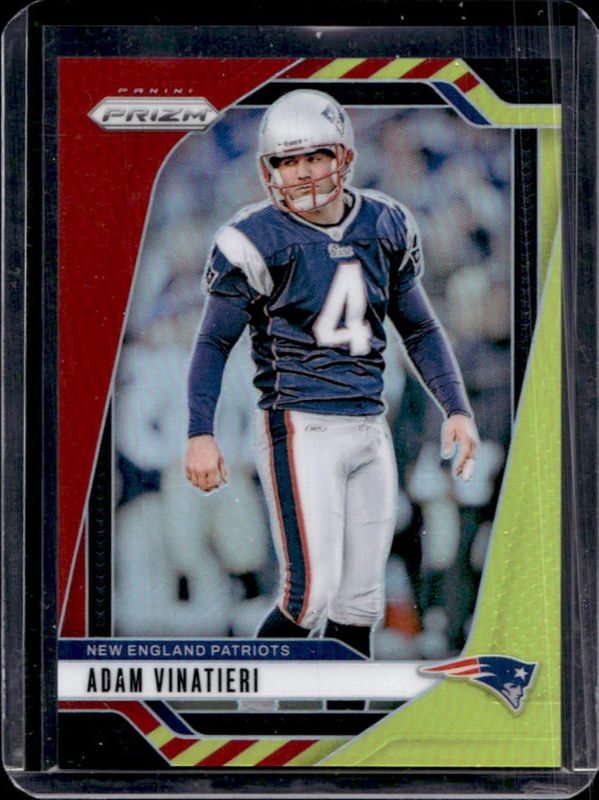 Adam Vinatieri 2024 Prizm #199 Red & Yellow /44 RAW