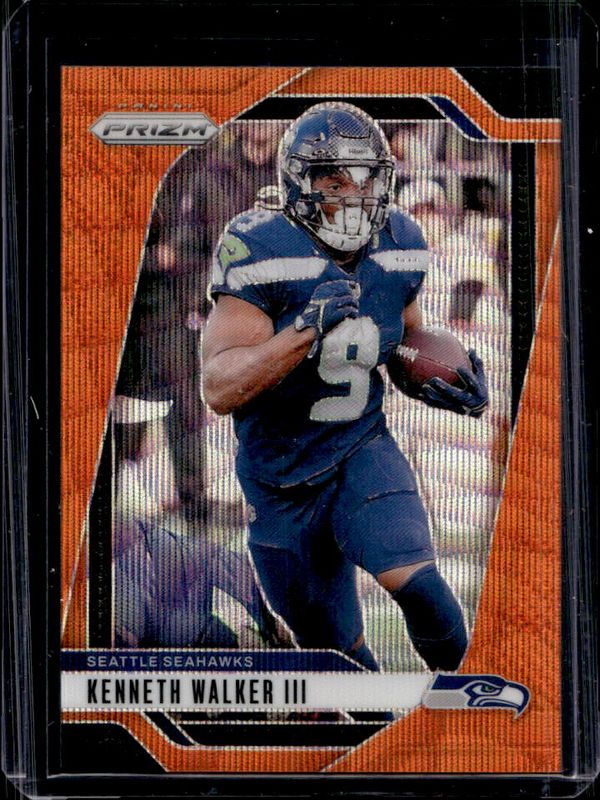 Kenneth Walker III 2024 Prizm #260 Orange Wave /60 RAW