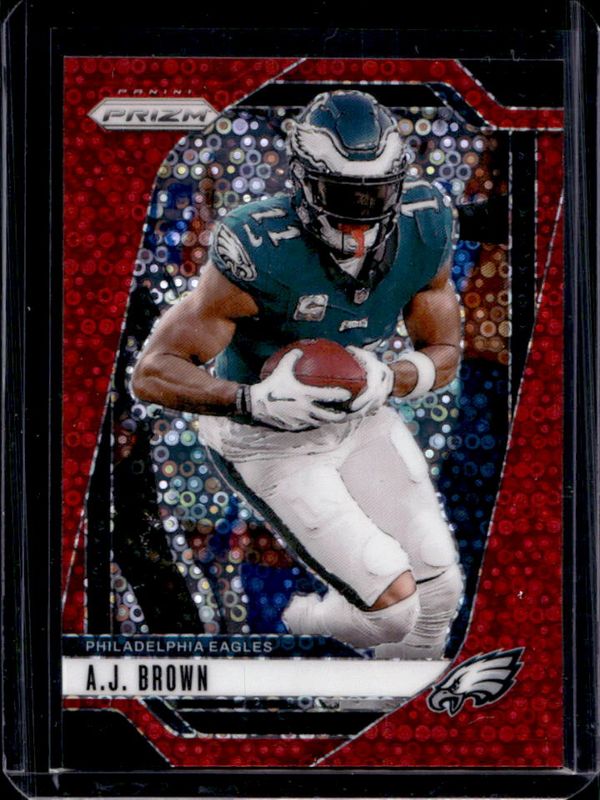 AJ Brown 2024 Prizm #233 No Huddle Red /75 RAW