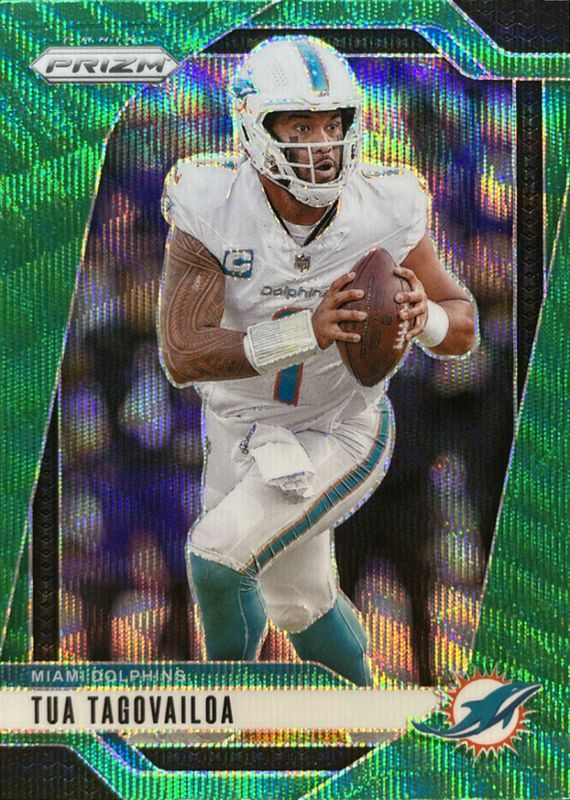 Tua Tagovailoa 2024 Prizm #175 Green Wave RAW