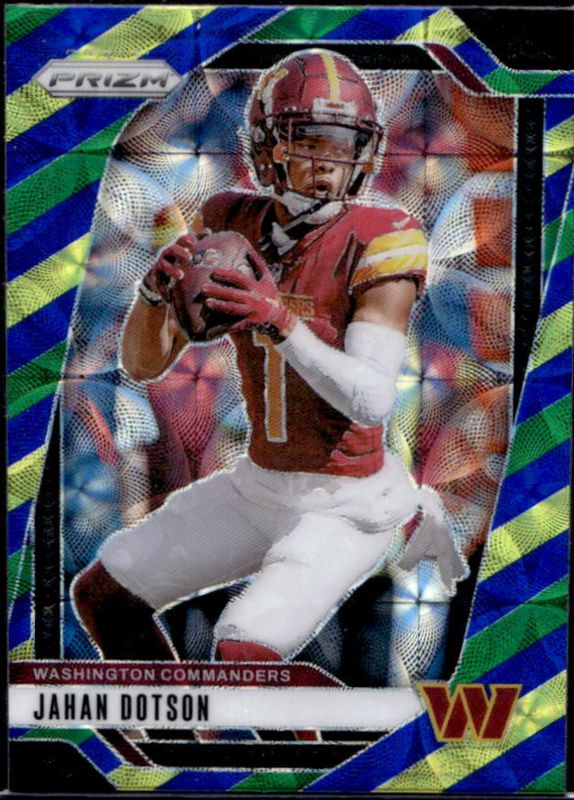 Jahan Dotson 2024 Prizm #290 Choice Blue Yellow Green RAW