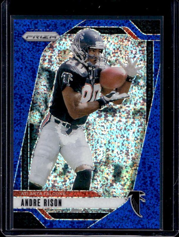 Andre Rison 2024 Prizm #16 Blue Sparkle /96 RAW