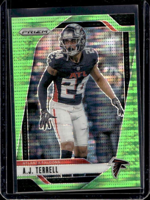 AJ Terrell 2024 Prizm #15 Neon Green Pulsar RAW