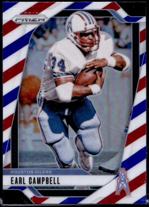 Earl Campbell 2024 Prizm #297 Red White Blue RAW