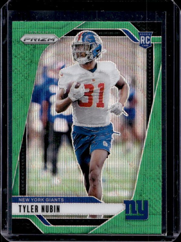 Tyler Nubin 2024 Prizm #395 Green Wave Rookie RAW
