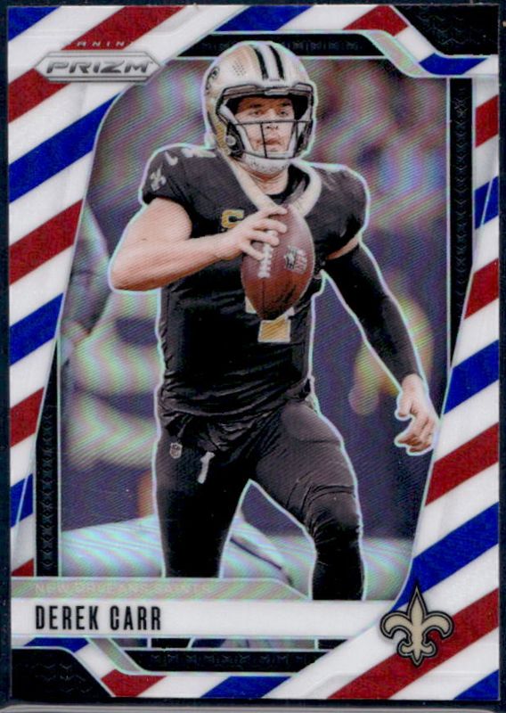 Derek Carr 2024 Prizm #203 Red White Blue RAW