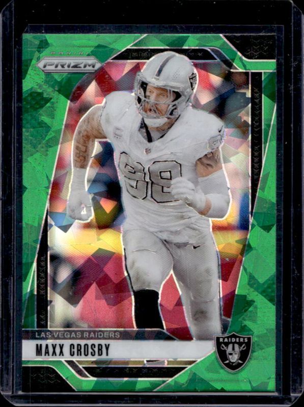 Maxx Crosby 2024 Prizm #152 Green Ice RAW