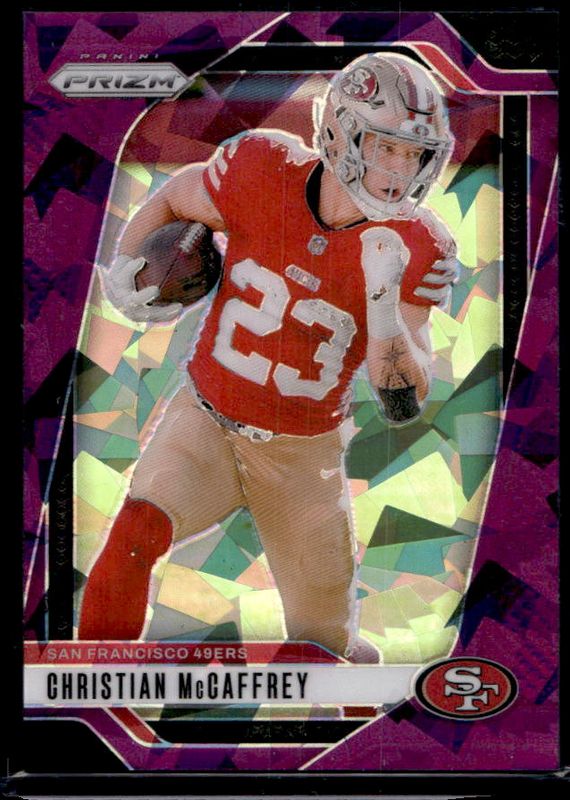 Christian McCaffrey 2024 Prizm #250 Purple Ice /225 RAW