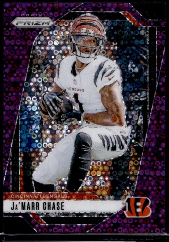 Ja'Marr Chase 2024 Prizm #57 No Huddle Purple /49 RAW