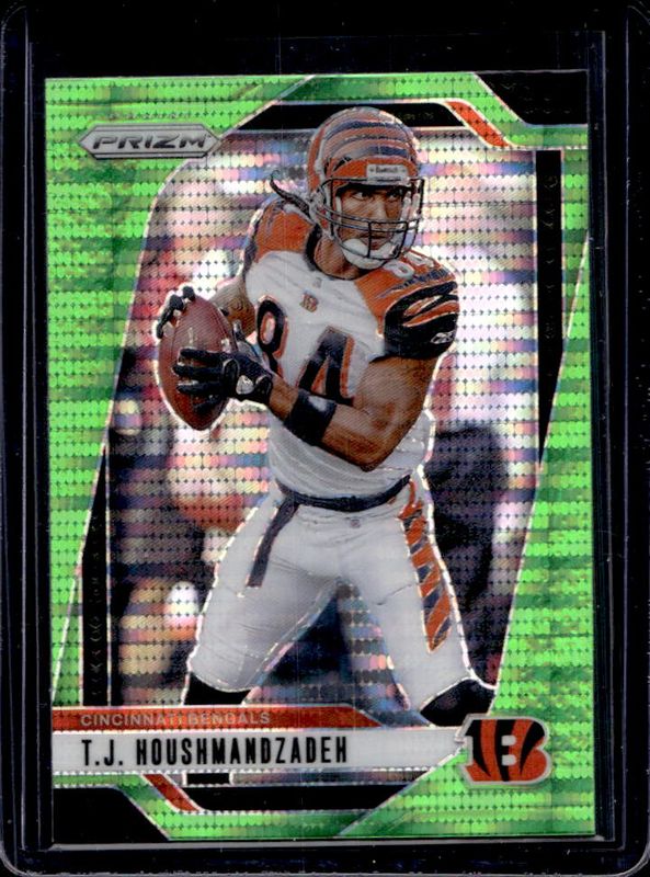 TJ Houshmandzadeh 2024 Prizm #63 Neon Green Pulsar RAW