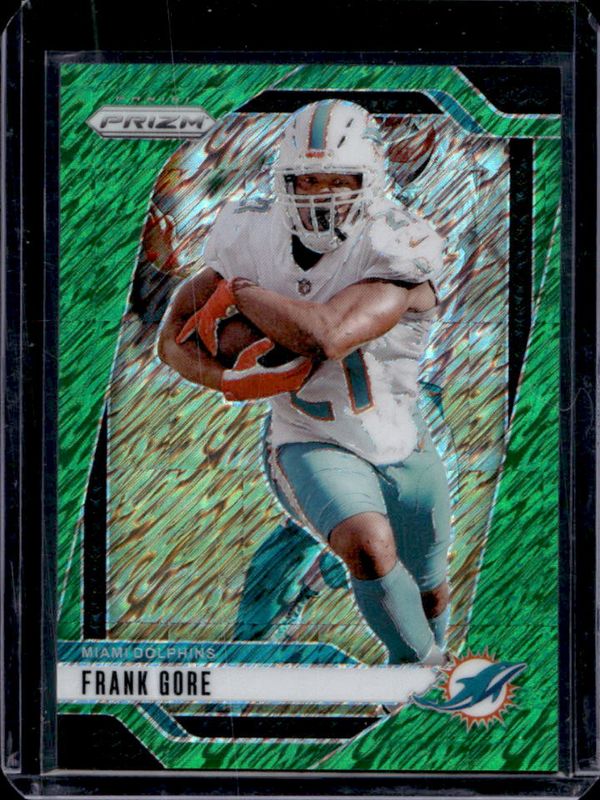 Frank Gore 2024 Prizm #184 Green Shimmer /5 RAW