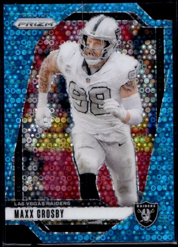 Maxx Crosby 2024 Prizm #152 No Huddle Blue /99 RAW