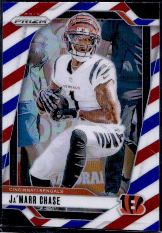 Ja'Marr Chase 2024 Prizm #57 Red White Blue RAW
