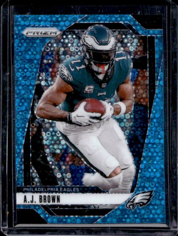 AJ Brown 2024 Prizm #233 No Huddle Blue /99 RAW