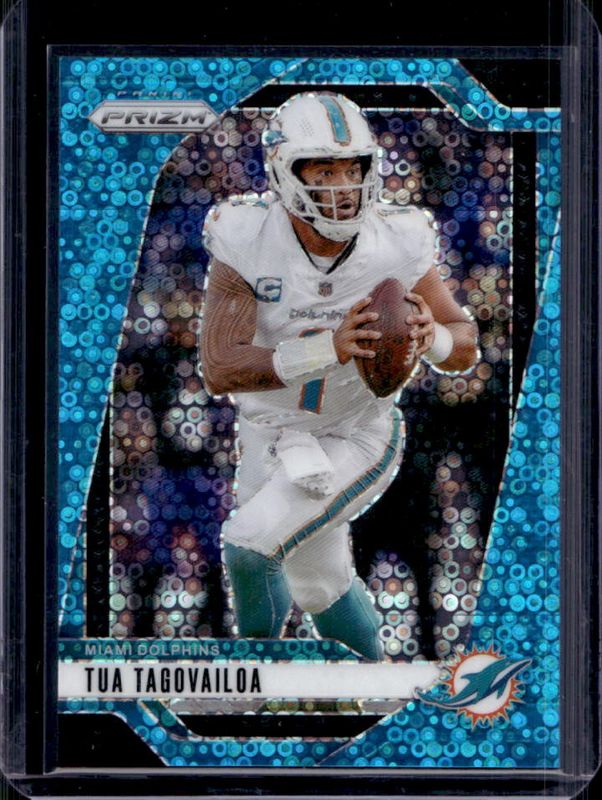 Tua Tagovailoa 2024 Prizm #175 No Huddle Blue /99 RAW