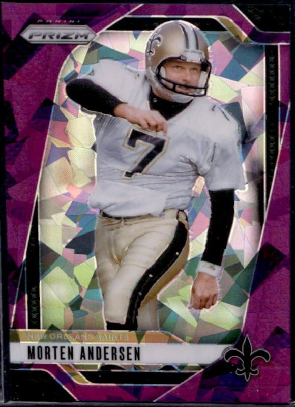Morten Andersen 2024 Prizm #211 Purple Ice /225 RAW