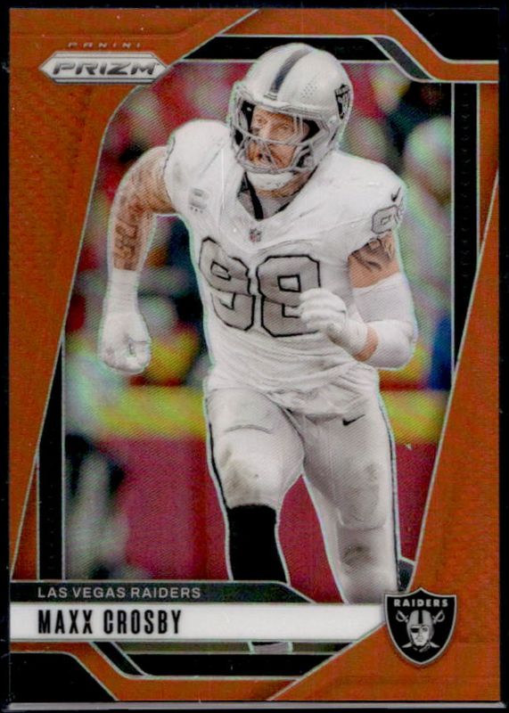 Maxx Crosby 2024 Prizm #152 Orange /249 RAW