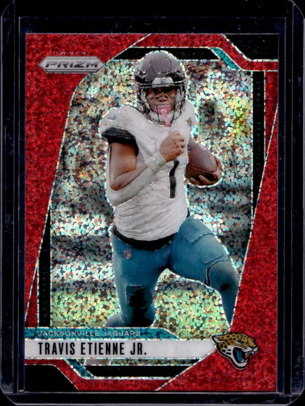 Travis Etienne Jr. 2024 Prizm #130 Red Sparkle /(SSP) RAW