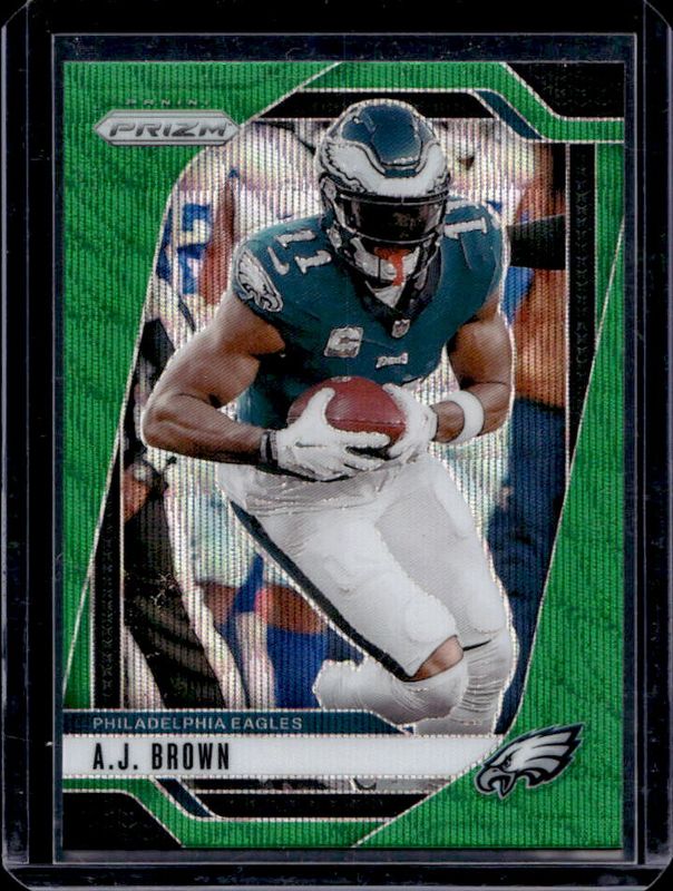 AJ Brown 2024 Prizm #233 Green Wave RAW