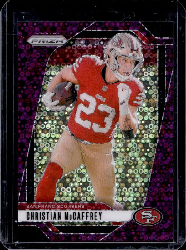 Christian McCaffrey 2024 Prizm #250 No Huddle Purple /49 RAW