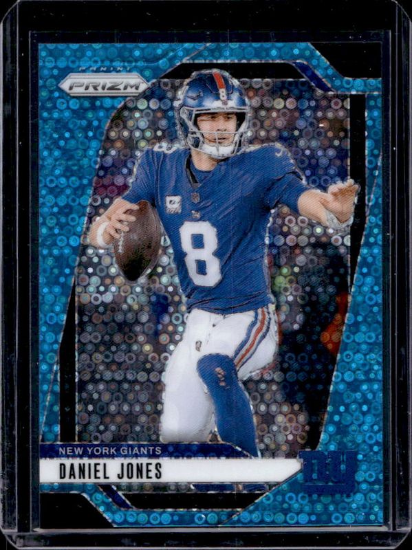 Daniel Jones 2024 Prizm #212 No Huddle Blue /99 RAW