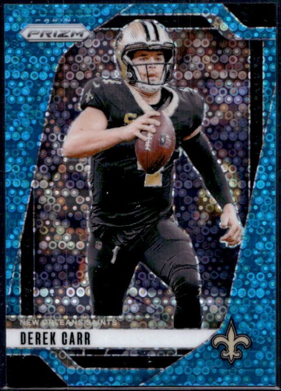 Derek Carr 2024 Prizm #203 No Huddle Blue /99 RAW