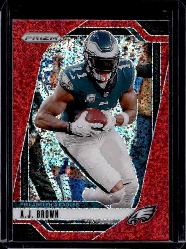 AJ Brown 2024 Prizm #233 Red Sparkle /(SSP) RAW