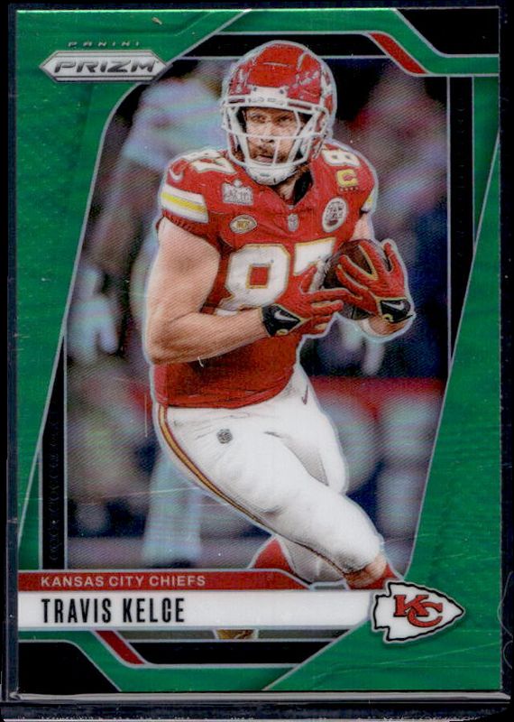 Travis Kelce 2024 Prizm #140 Green RAW