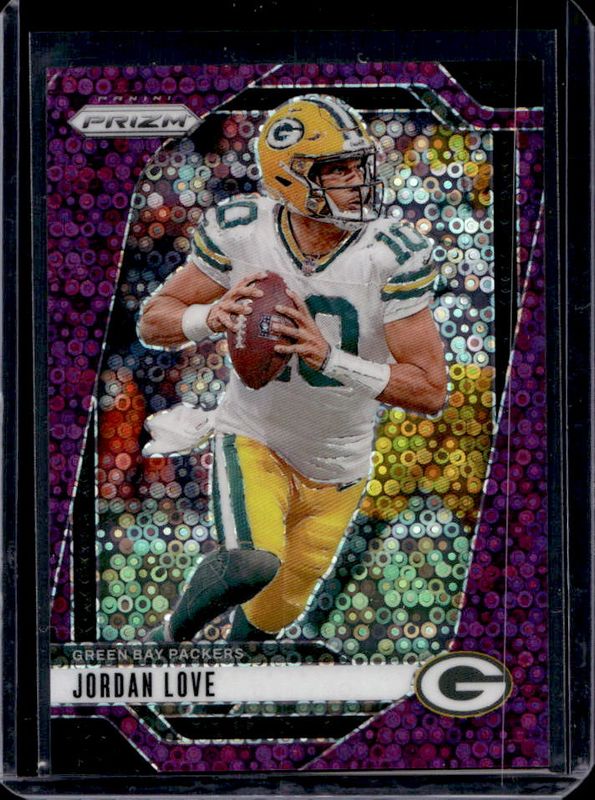 Jordan Love 2024 Prizm #101 Purple Power /49 RAW