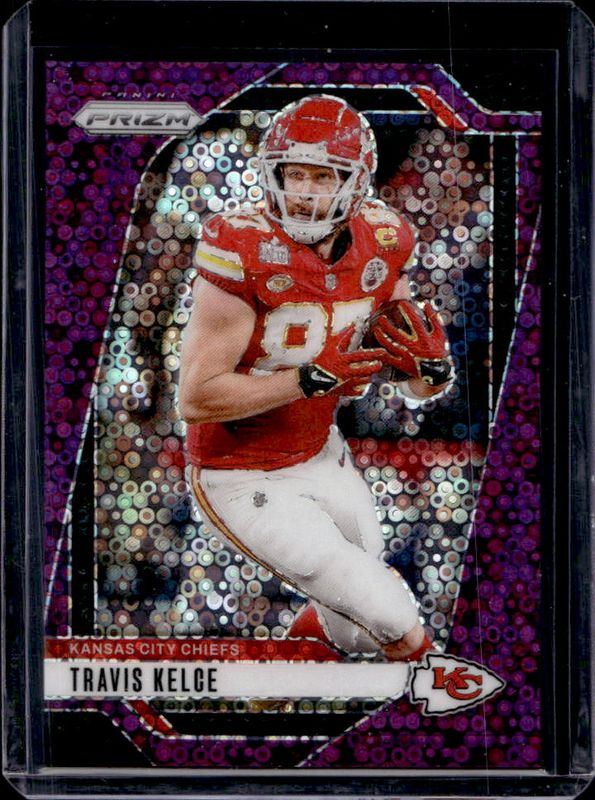Travis Kelce 2024 Prizm #140 No Huddle Purple /49 RAW