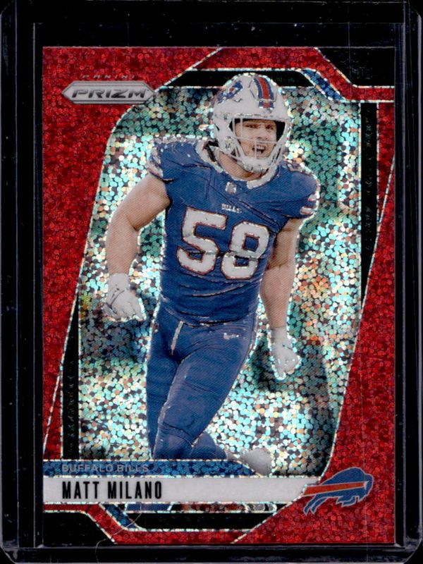 Matt Milano 2024 Prizm #33 Red Sparkle /(SSP) RAW