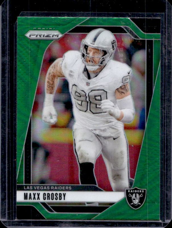 Maxx Crosby 2024 Prizm #152 Green RAW