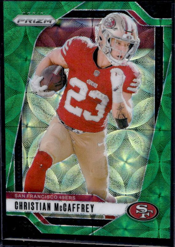Christian McCaffrey 2024 Prizm #250 Green Scope /75 RAW