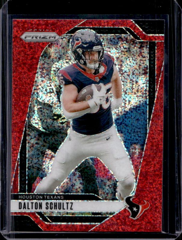 Dalton Schultz 2024 Prizm #115 Red Sparkle /(SSP) RAW