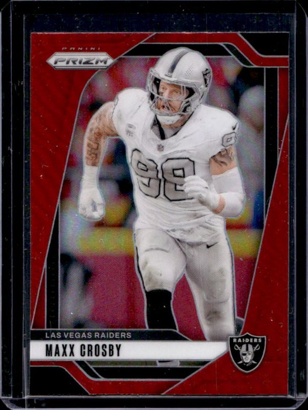 Maxx Crosby 2024 Prizm #152 Red /(SSP) RAW