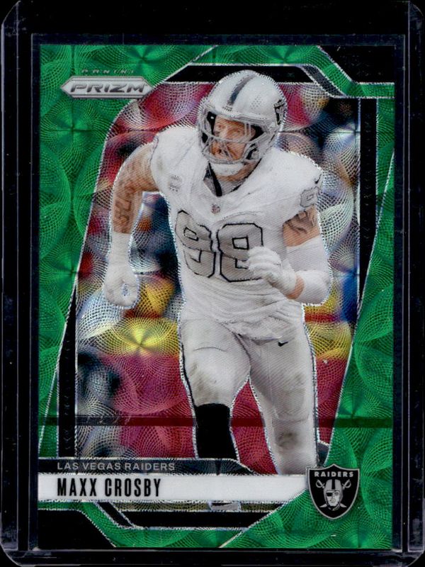 Maxx Crosby 2024 Prizm #152 Green Scope /75 RAW